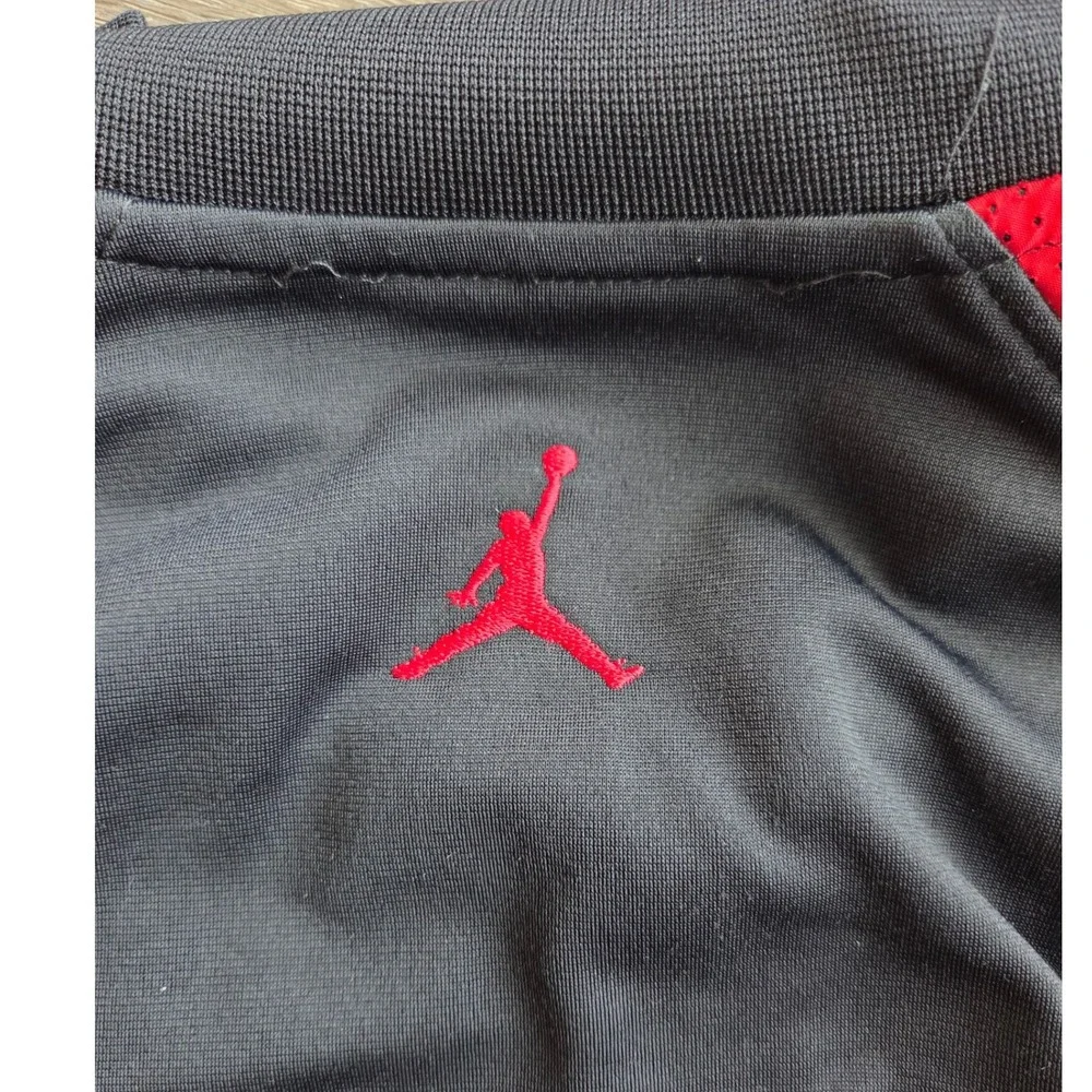 Jordan Track Jacket Mens XXL Black Red Jumpman Wings Full Zip Mesh *RARE*